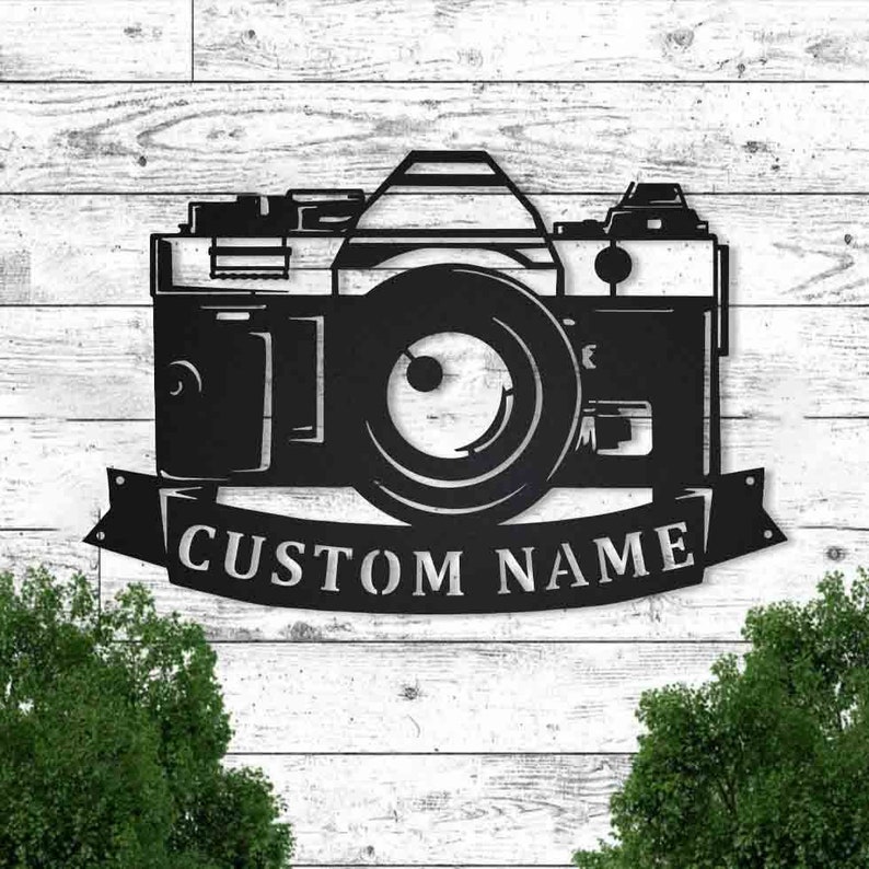Personalized Photographer Monogram Metal Sign Wall Art For Home Decoration 8x8 12x12 14x14 18x18 24x24 Inches