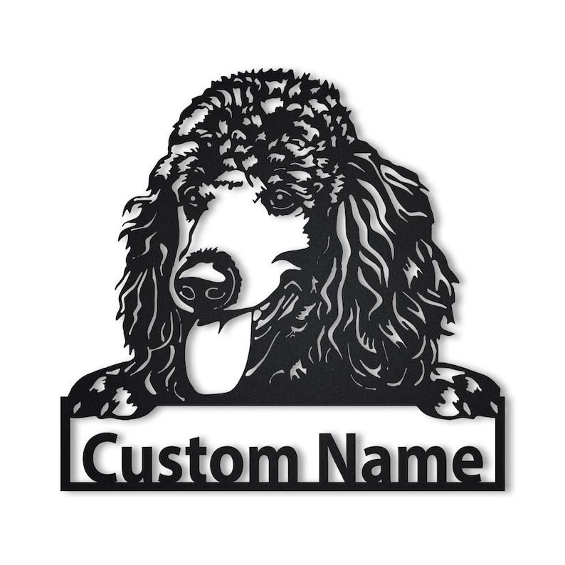 Personalized Poodle Dog Metal Sign Wall Art For Home Decoration 8x8 12x12 14x14 18x18 24x24 Inches