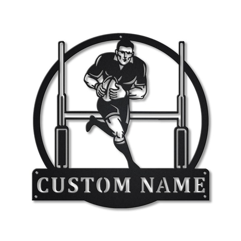 Personalized Rugby Union Sport Metal Sign Wall Art For Home Decoration 8x8 12x12 14x14 18x18 24x24 Inches