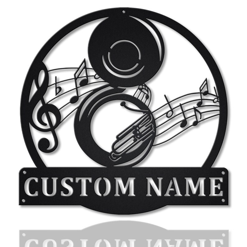 Personalized Sousaphone Monogram Metal Sign Wall Art For Home Decoration 8x8 12x12 14x14 18x18 24x24 Inches