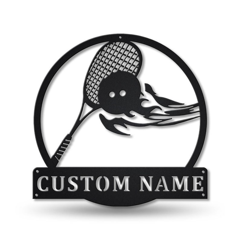 Personalized Squash Sport Monogram Metal Sign Wall Art For Home Decoration 8x8 12x12 14x14 18x18 24x24 Inches