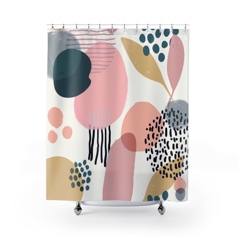 Pink Shower Curtain Pink Modern Bathroom Decor Home Decoration 35x71 47x71 59x71 65x71 71x71 71x79 Inches