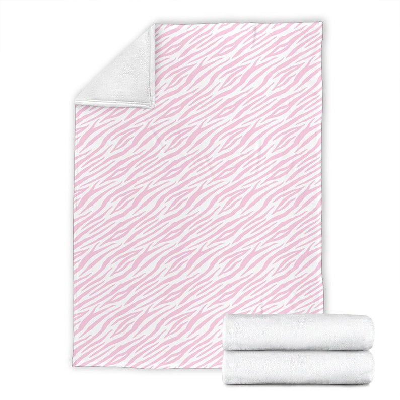 Pink Zebra Pattern Fleece Blanket Quilt Bedding Print For Women Men Kids Gifts