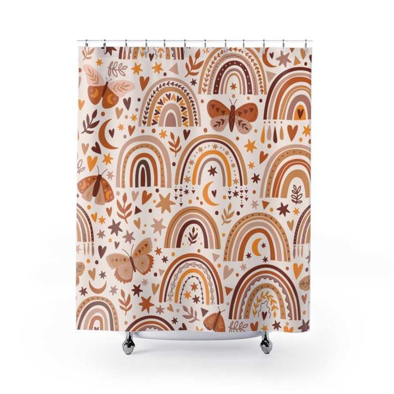 Rainbow Shower Curtain Boho Bathroom Decor Home Decoration 35x71 47x71 59x71 65x71 71x71 71x79 Inches