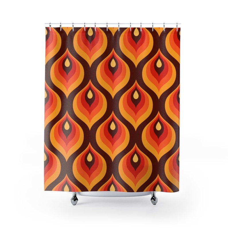 Retro Shower Curtain Retro Bathroom Decor Home Decoration 35x71 47x71 59x71 65x71 71x71 71x79 Inches