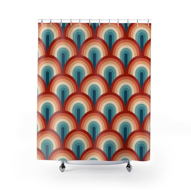 Retro Shower Curtain Retro Bathroom Decor Home Decoration 35x71 47x71 59x71 65x71 71x71 71x79 Inches