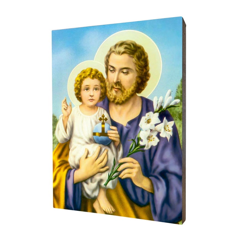 Saint Joseph Jesus Christ Wall Art Gift For Home Decoration 8x10 8x12 12x18 16x24 20x30 24x36 Inches