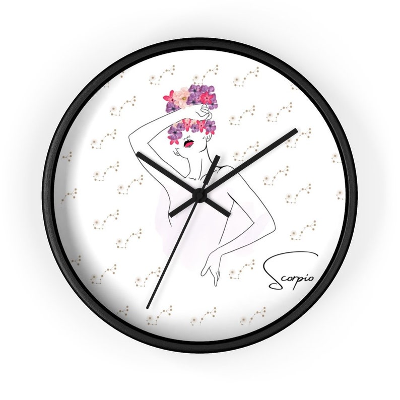 Scorpio Girl Wall Clock Gift For Home Decoration 12 X 12 Inches