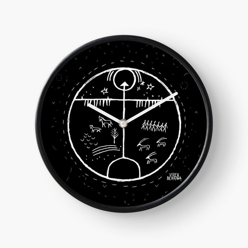 SHAMAN DRUM Wall Clock Gift For Home Decoration 12 X 12 Inches