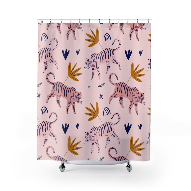 Tiger Shower Curtain Jungle Bathroom Decor Home Decoration 35x71 47x71 59x71 65x71 71x71 71x79 Inches