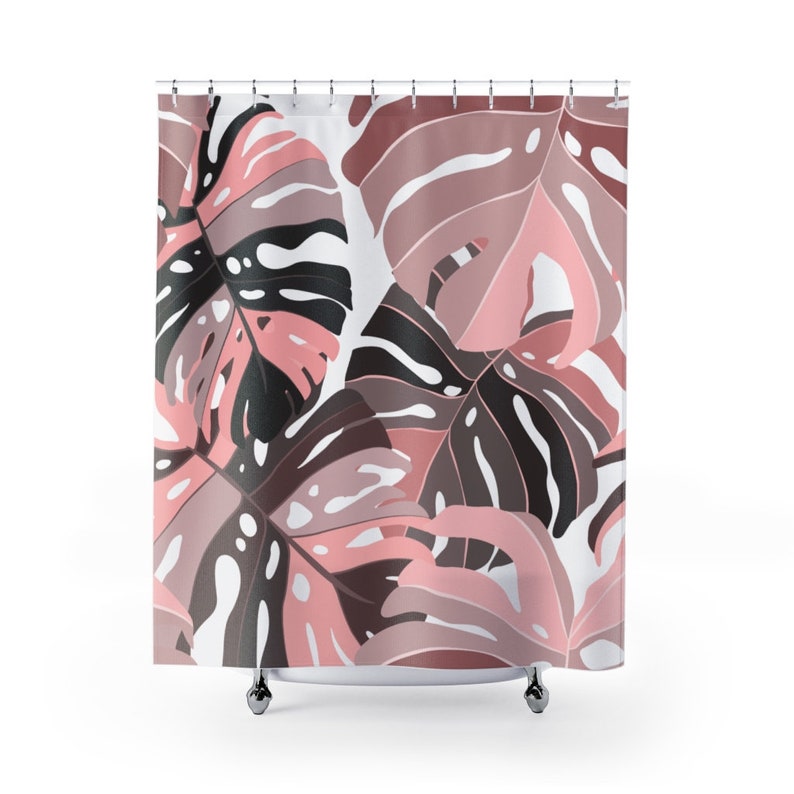 Tropical Shower Curtain Modern Bathroom Decor Home Decoration 35x71 47x71 59x71 65x71 71x71 71x79 Inches
