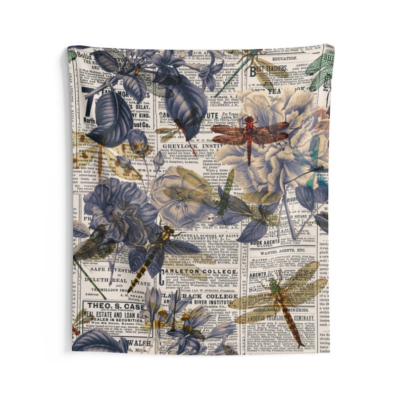 Vintage Dragonfly Paper Tapestry Wall Hanging Home Decoration 59x51 79x67 93x79 Inches
