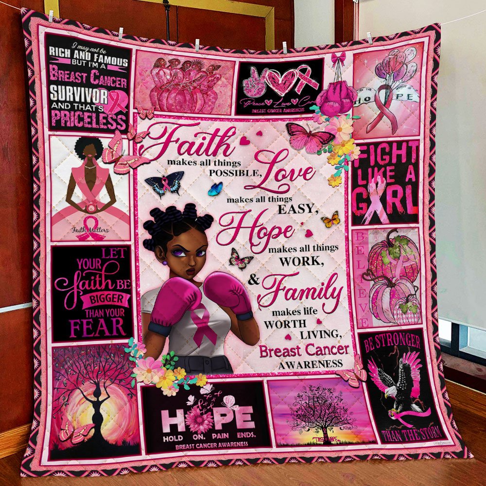 Sherpa Blanket, 50x60 Once Upon A Time There was A Girl Blanket Breast Cancer Awareness Black Women Sherpa Blanket, 50x60 Once Upon A Time There was A Girl Blanket Breast Cancer Awareness Black Women