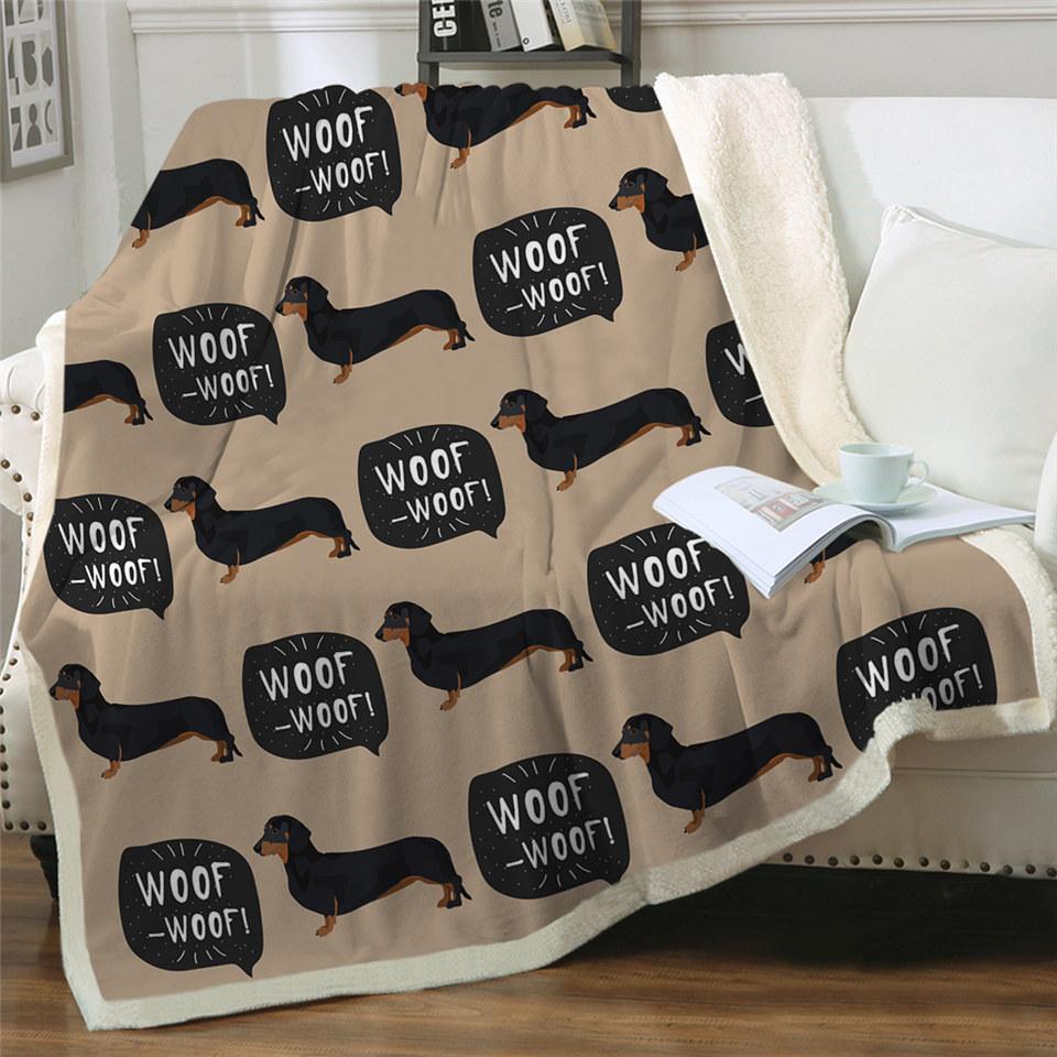 dachshund fleece blanket