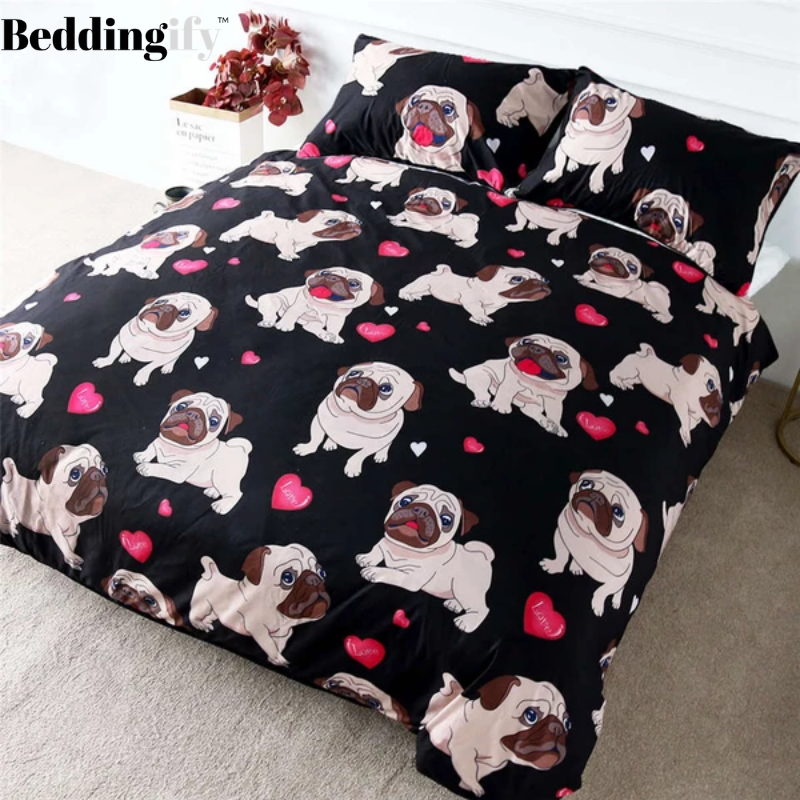 pug doona cover