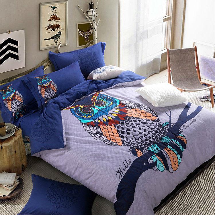 owl print bed sheets