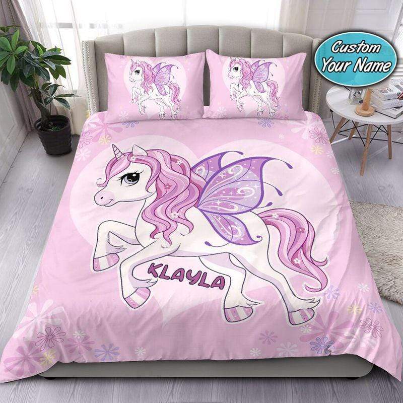 So Cute Pink Unicorn Magic Personalized Name Duvet Cover Bedding Set Pillowcases Quilt Twin Queen And King Size Custom Chococloset So Cute Pink Unicorn Magic Personalized, Unicorn King Size Bedding Set