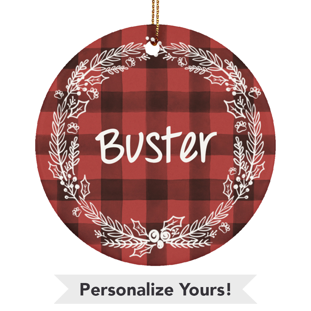 Christmas Personalized Ceramic Ornament Holiday Flannel Gift For Home Decoration Circle Heart Oval Star Shape