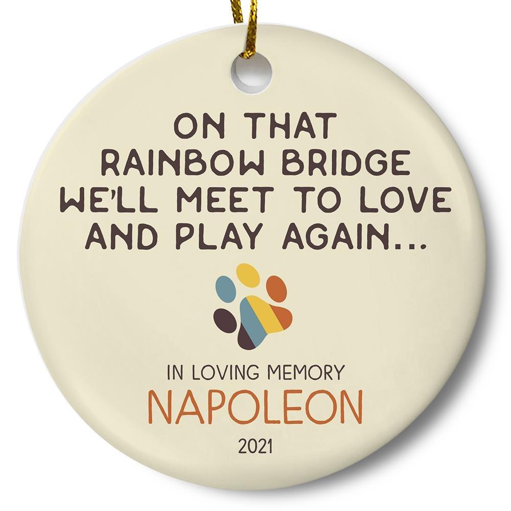 Personalized Pet Memorial Ceramic Ornament Gift For Home Decoration Circle Heart Oval Star Shape
