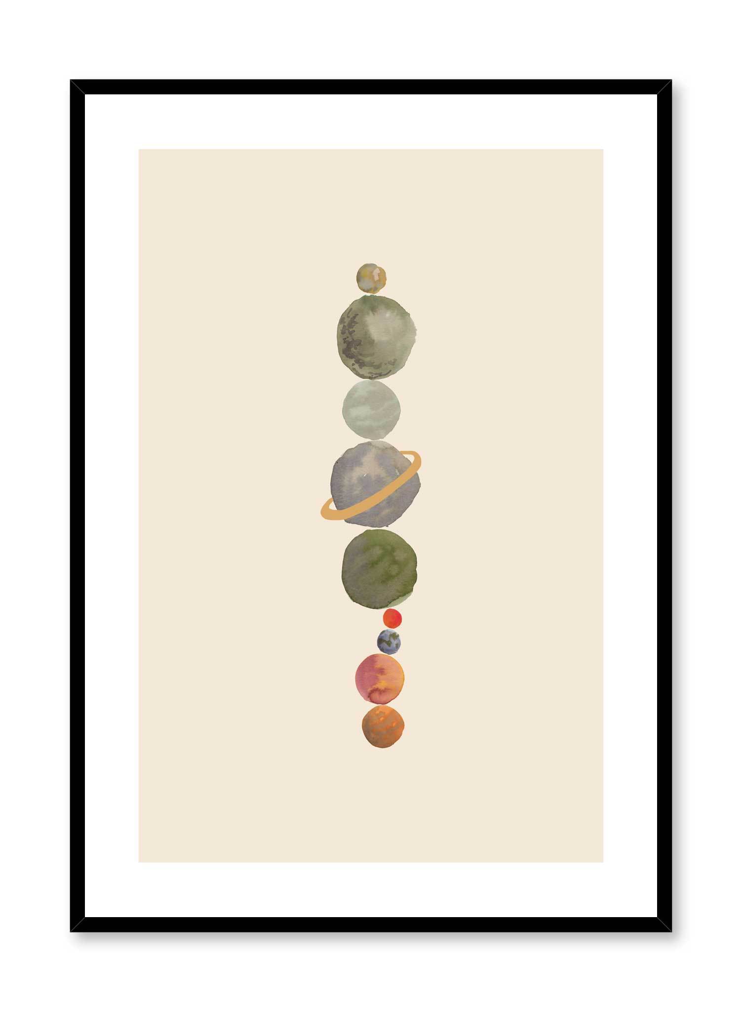 Aligned Planets Poster Prints Wall Art Gift For Home Decoration 12x18 16x24 20x30 24x36 Inches