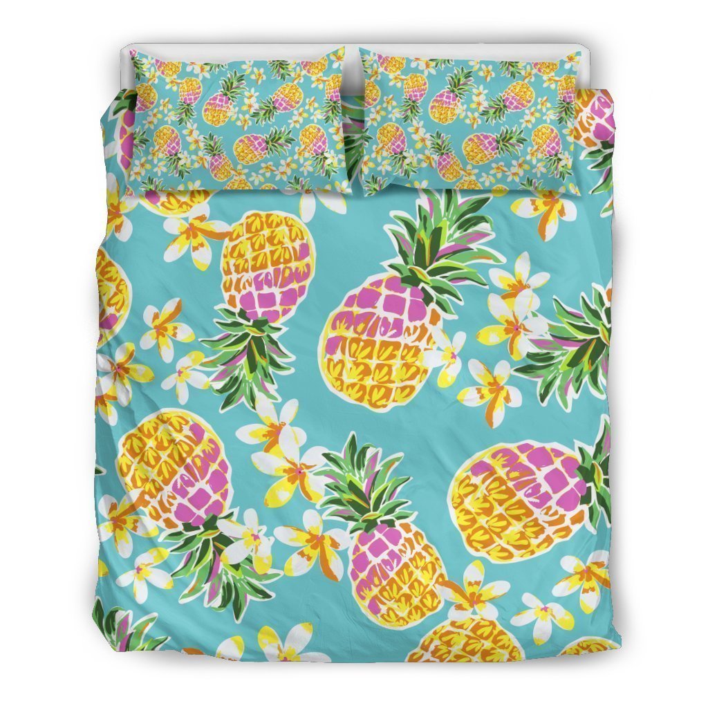 Aloha Summer Pineapple Pattern Bedding Comforter Set For Bedroom