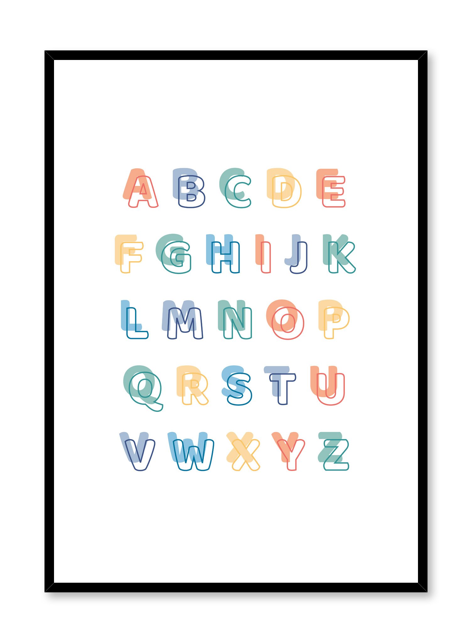 Alphabet Poster Prints Wall Art Gift For Home Decoration 12x18 16x24 20x30 24x36 Inches