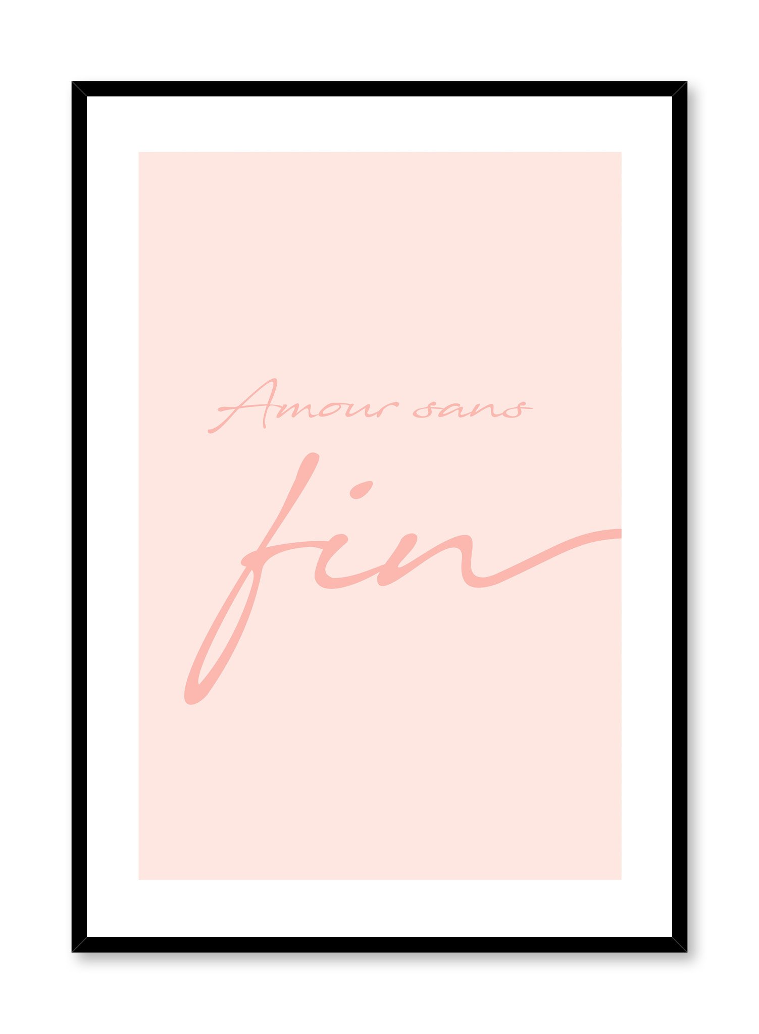 Amour Sans Fin In Pink Poster Prints Wall Art Gift For Home Decoration 12x18 16x24 20x30 24x36 Inches