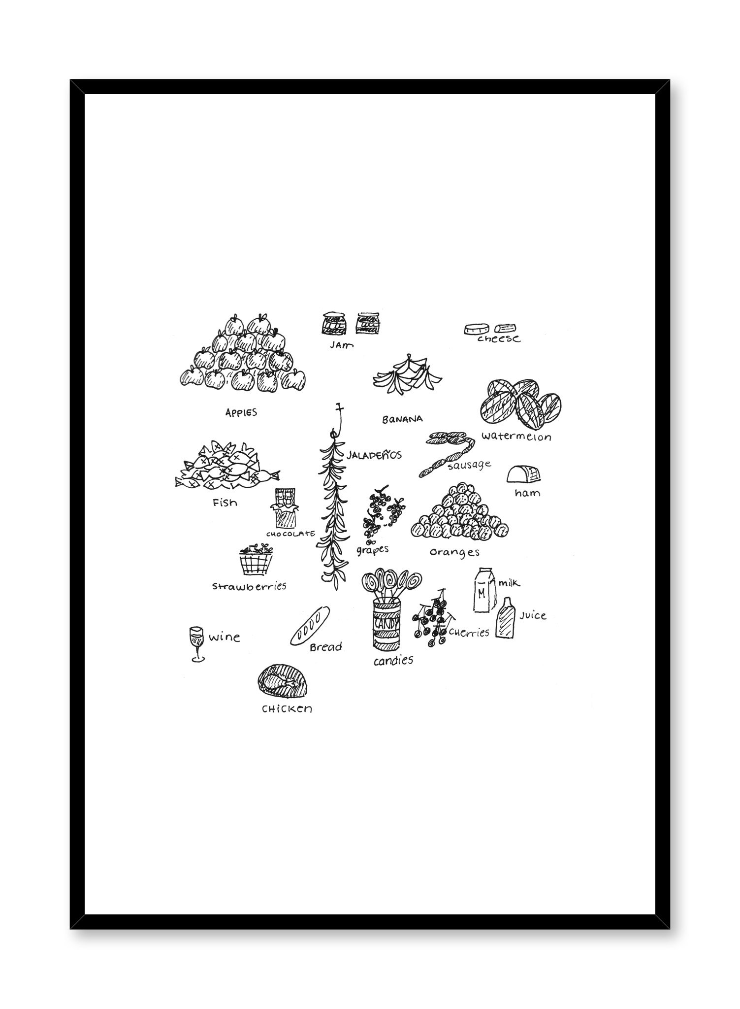 At The Market Poster Prints Wall Art Gift For Home Decoration 12x18 16x24 20x30 24x36 Inches