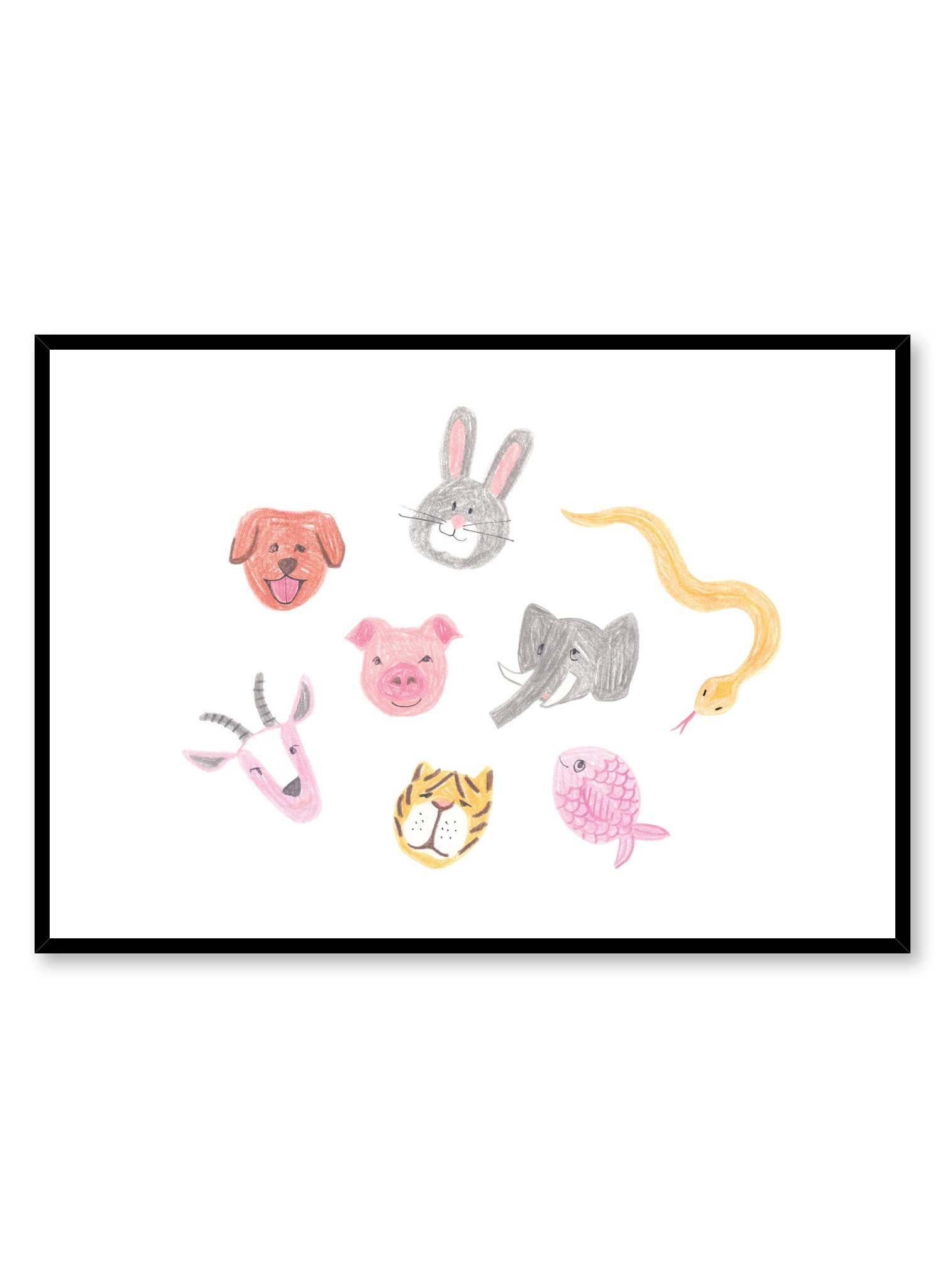At The Zoo Poster Prints Wall Art Gift For Home Decoration 12x18 16x24 20x30 24x36 Inches