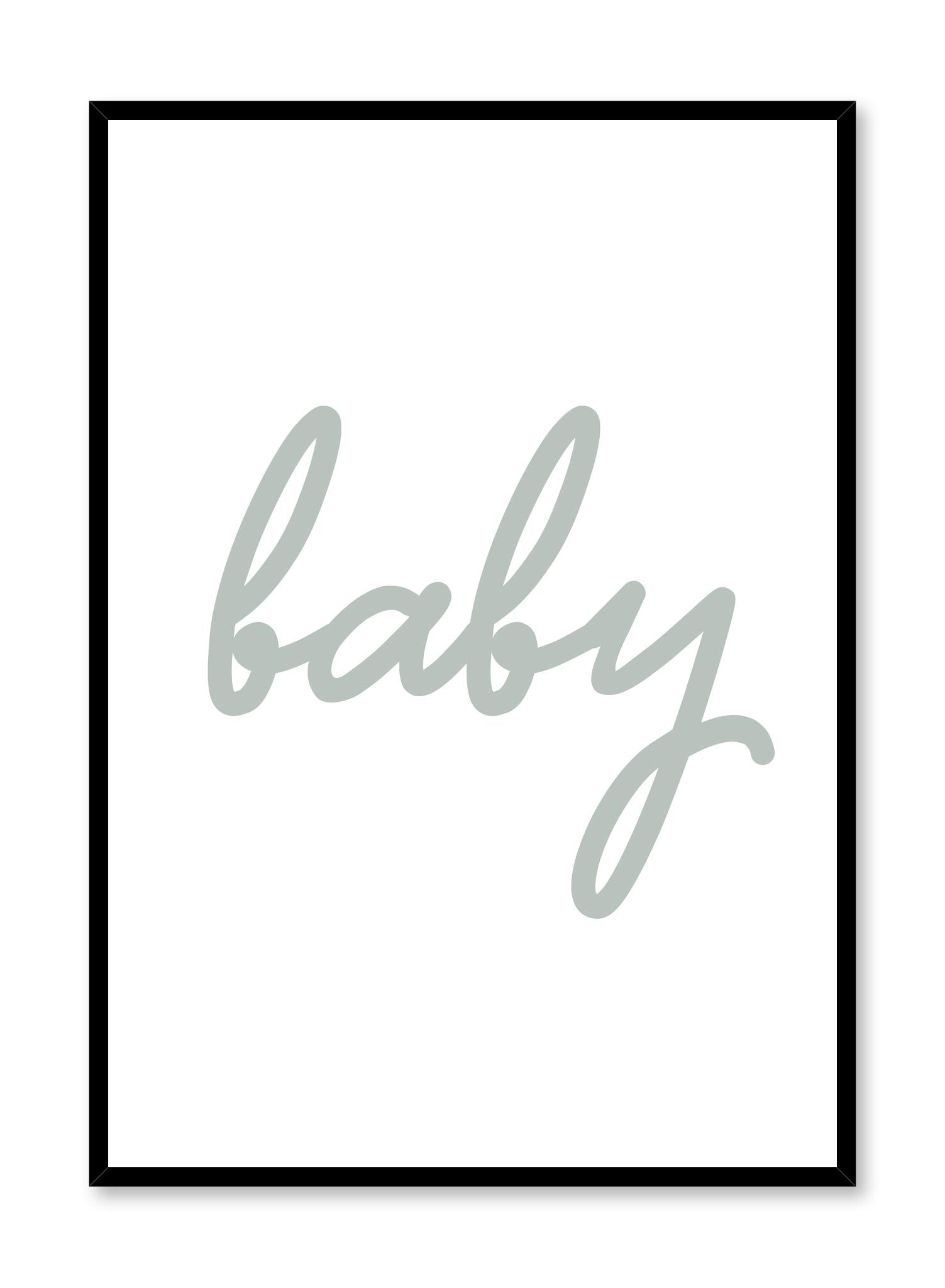 Baby In Green Poster Prints Wall Art Gift For Home Decoration 12x18 16x24 20x30 24x36 Inches