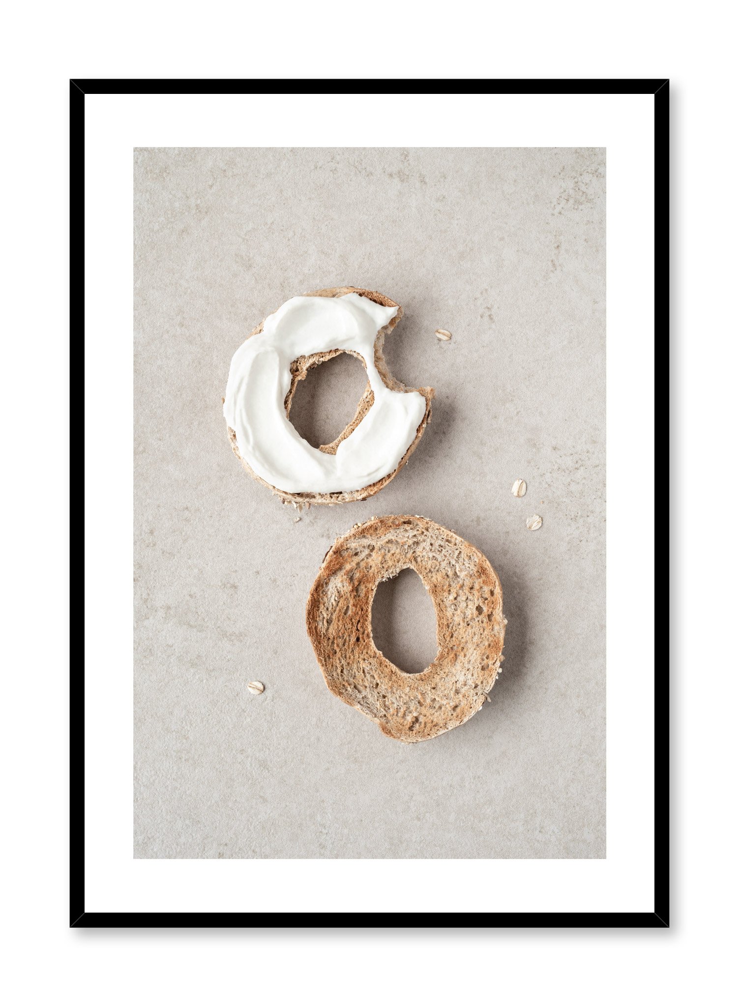 Bagel Bite Poster Prints Wall Art Gift For Home Decoration 12x18 16x24 20x30 24x36 Inches