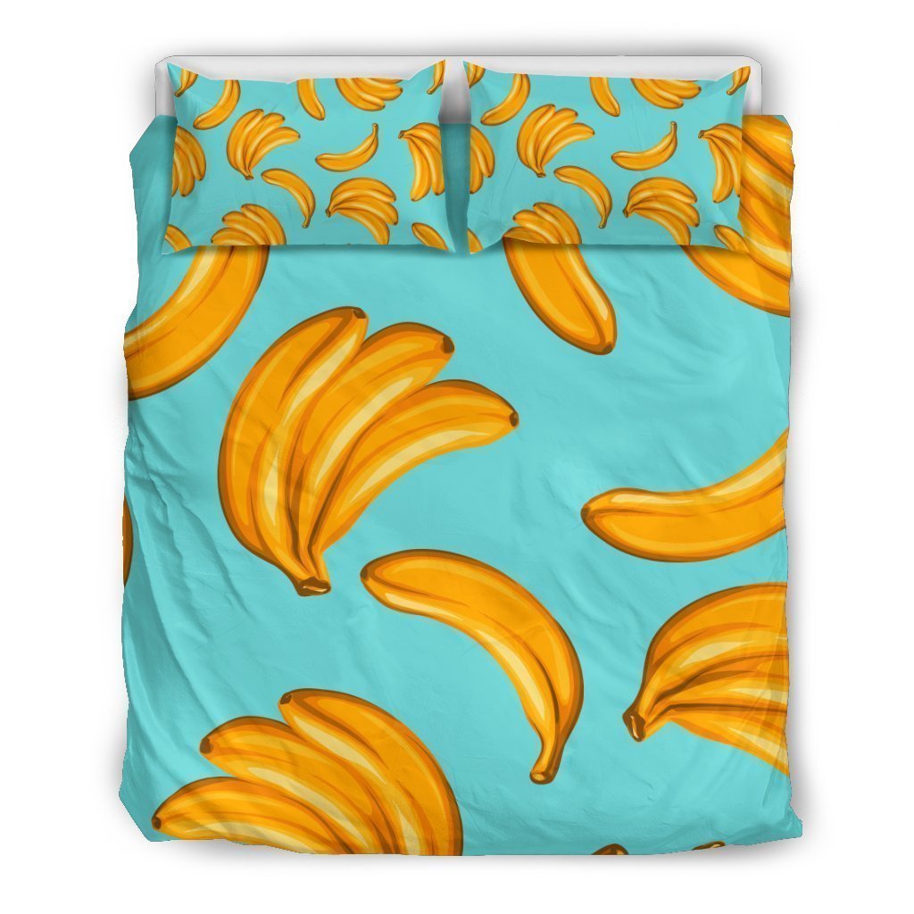 Blue Banana Pattern Bedding Comforter Set For Bedroom
