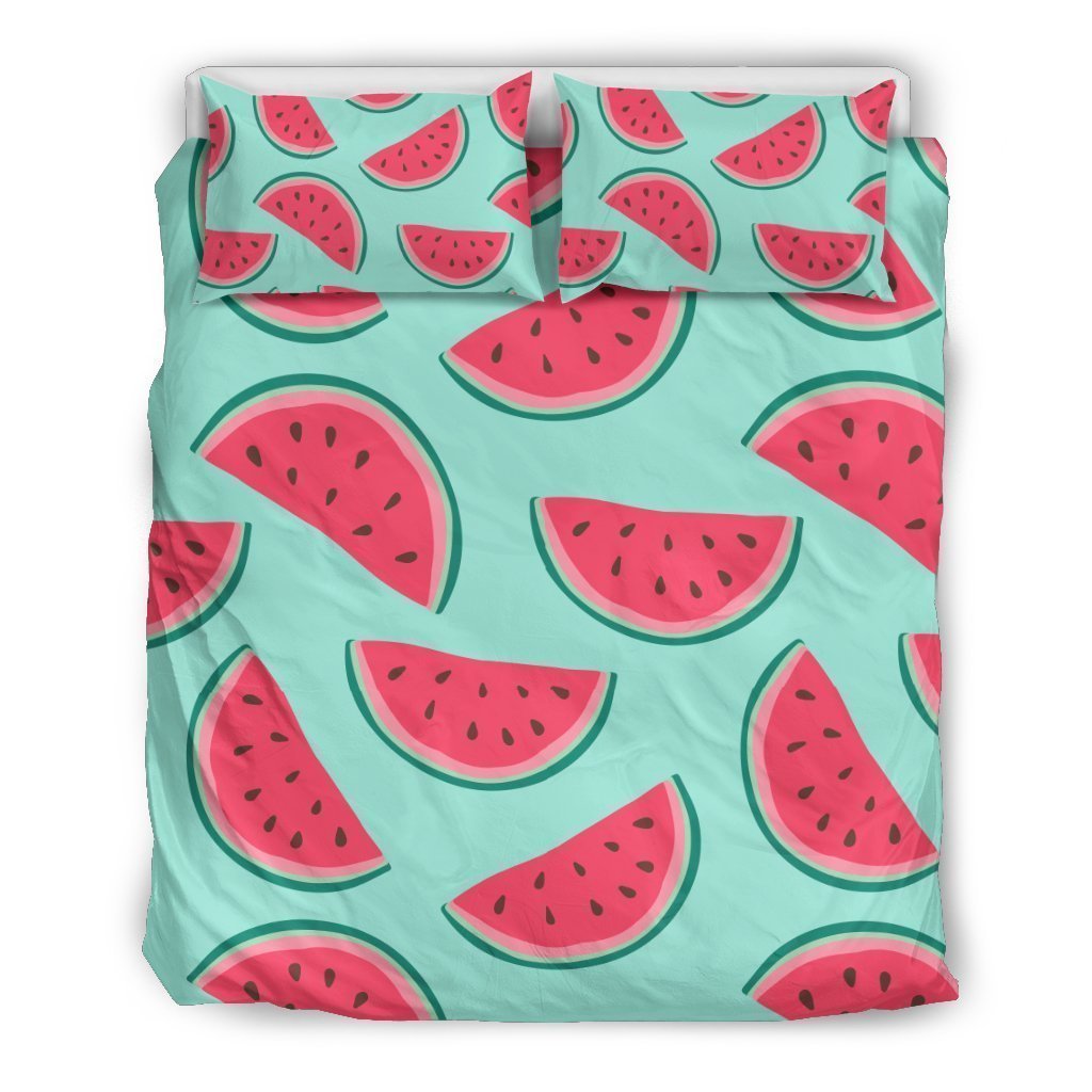 Blue Cute Watermelon Pattern Bedding Comforter Set For Bedroom