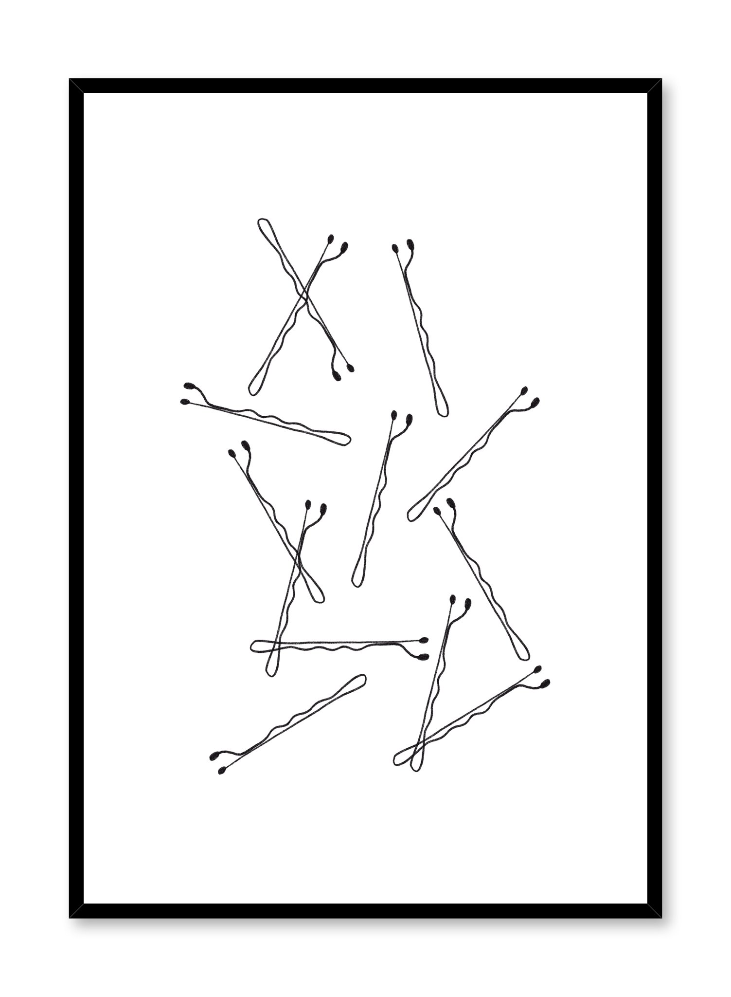 Bobby Pins Poster Prints Wall Art Gift For Home Decoration 12x18 16x24 20x30 24x36 Inches