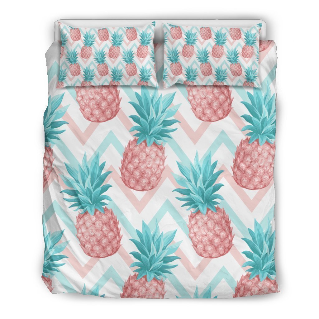 Bright Zig Zag Pineapple Pattern Bedding Comforter Set For Bedroom
