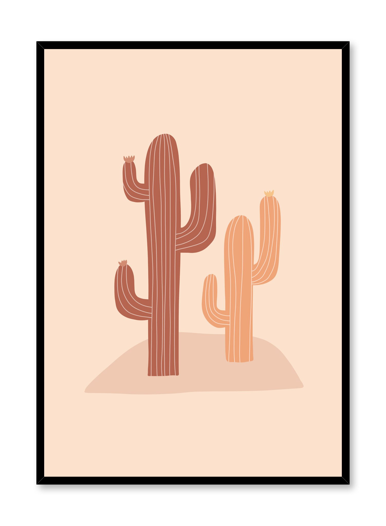 Cacti In Beige Poster Prints Wall Art Gift For Home Decoration 12x18 16x24 20x30 24x36 Inches