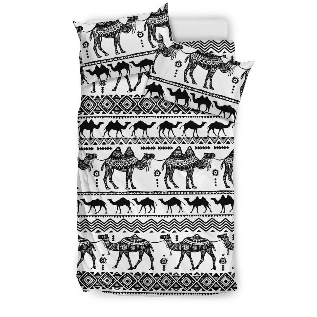 Camel Polynesian Tribal Pattern Bedding Comforter Set