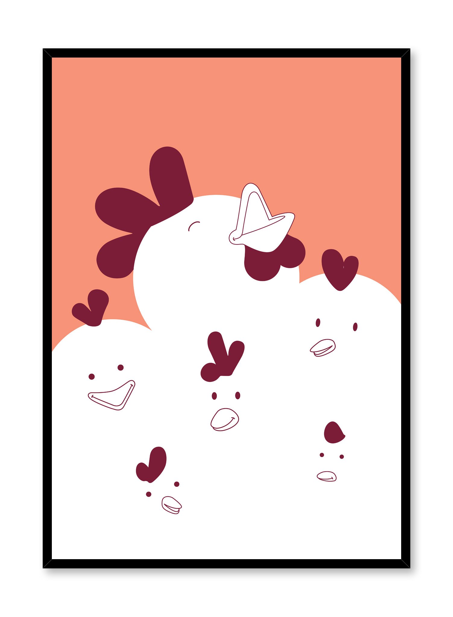 Chirpy Chicks Poster Prints Wall Art Gift For Home Decoration 12x18 16x24 20x30 24x36 Inches