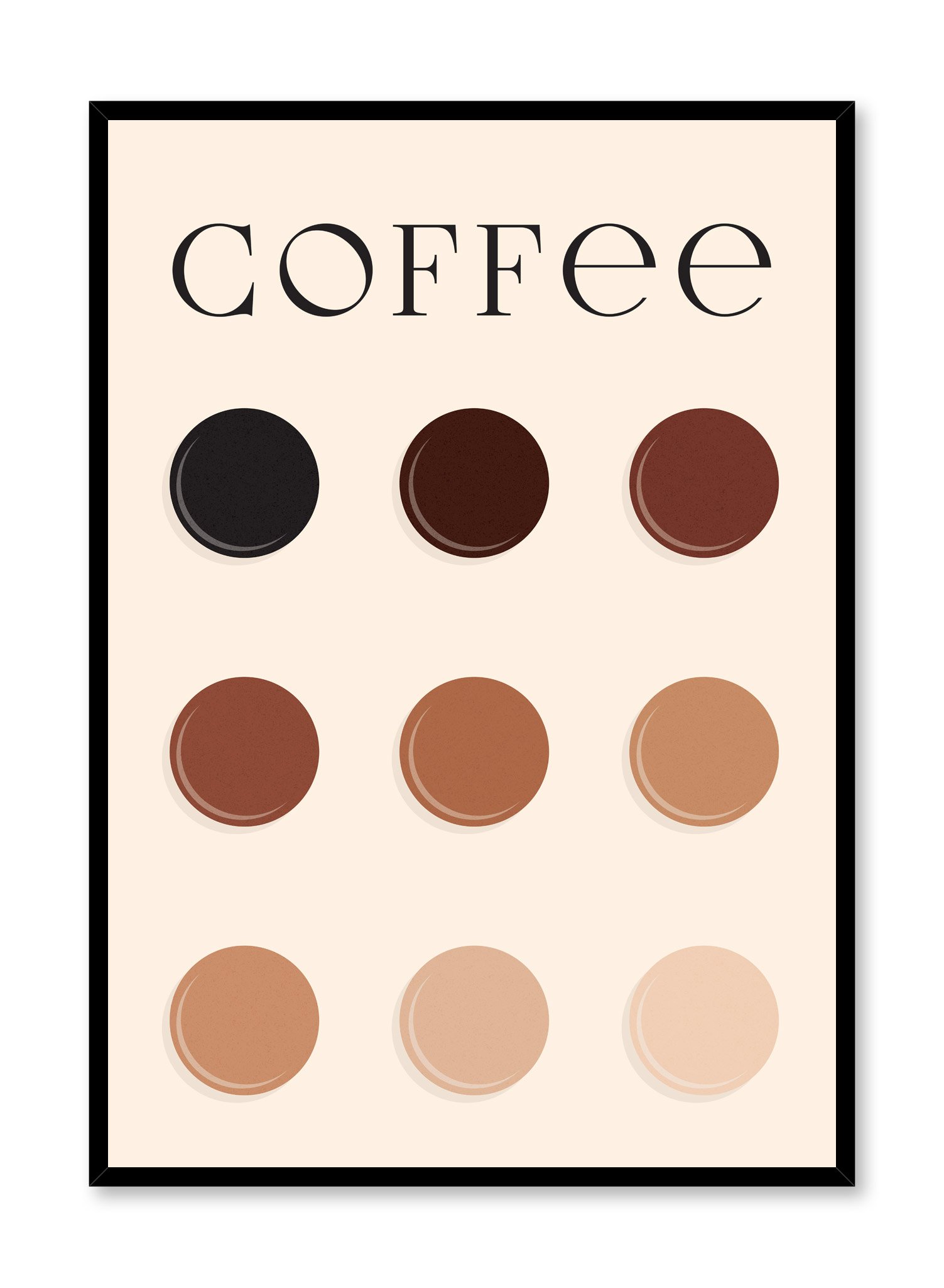 Coffee Gradient Poster Prints Wall Art Gift For Home Decoration 12x18 16x24 20x30 24x36 Inches