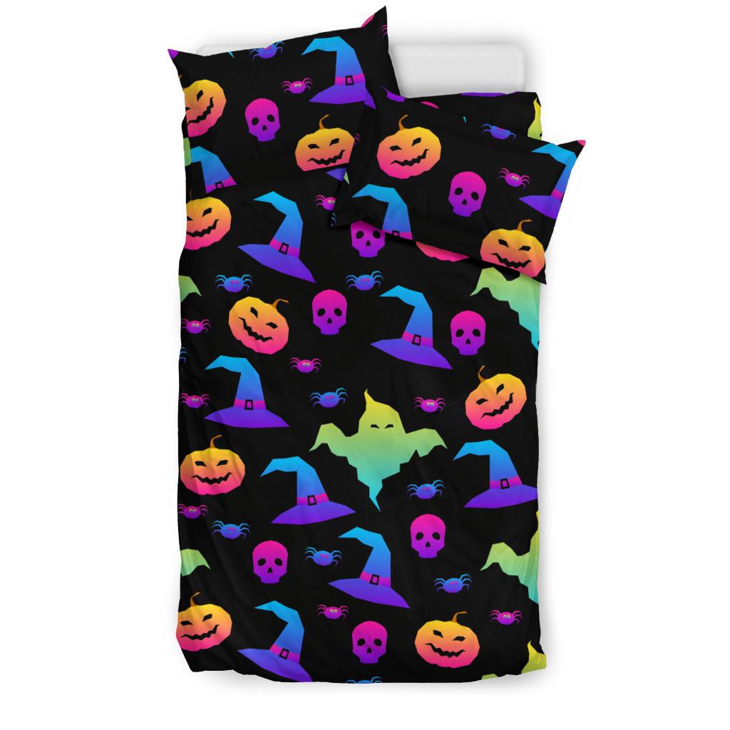 Colorful Halloween Background Bedding Comforter Set