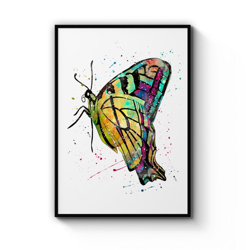 Colourful Butterfly Insect Painting Nursery Animal Poster Prints Wall Art Gift For Home Decoration 12x18 16x24 20x30 24x36 Inches