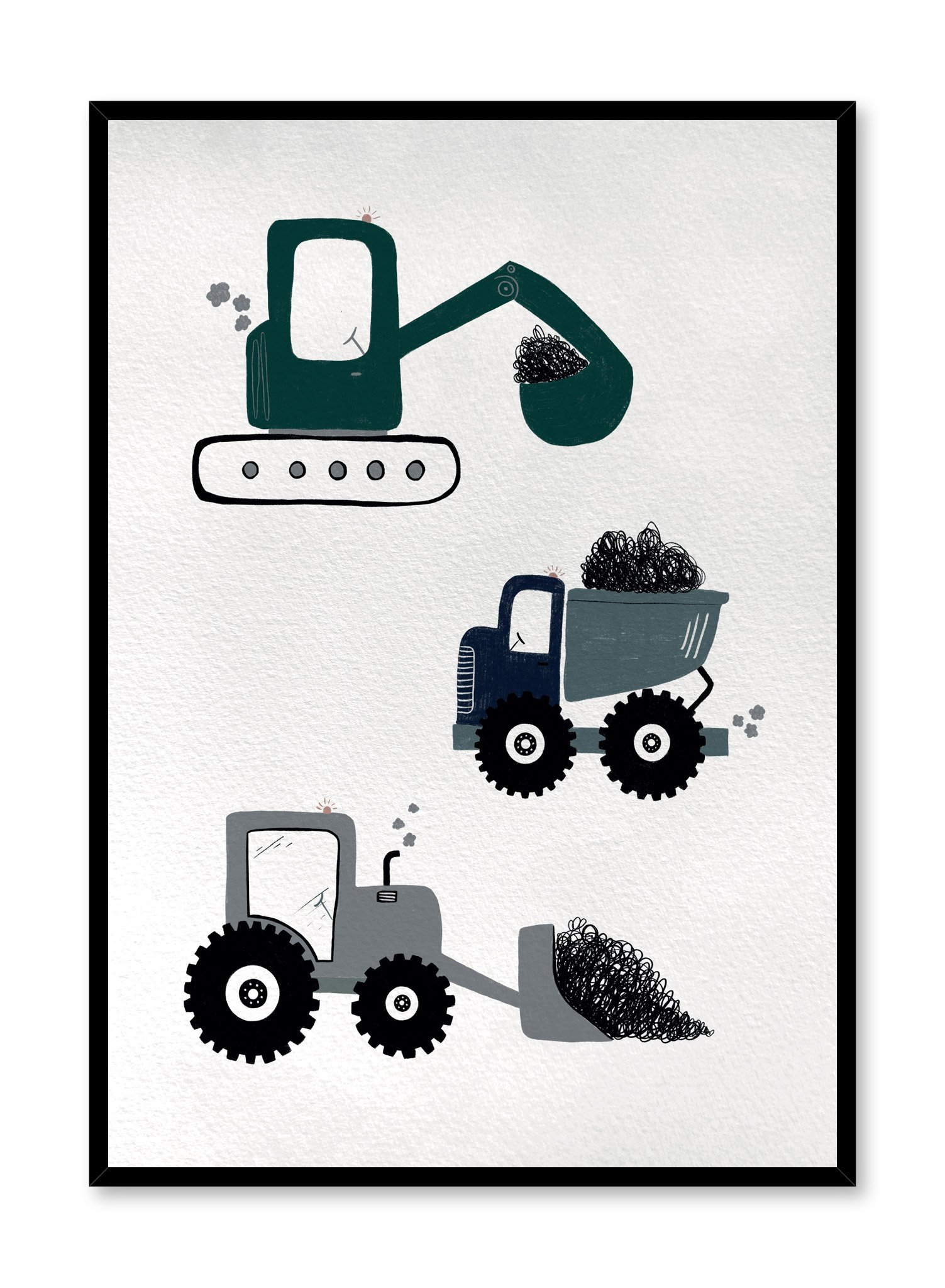 Construction Poster Prints Wall Art Gift For Home Decoration 12x18 16x24 20x30 24x36 Inches