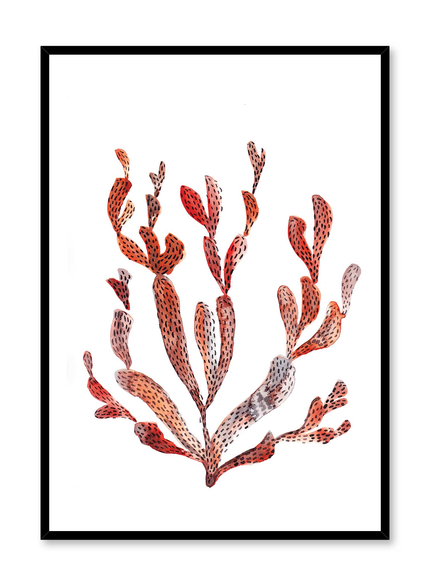 Crimson Coral Poster Prints Wall Art Gift For Home Decoration 12x18 16x24 20x30 24x36 Inches