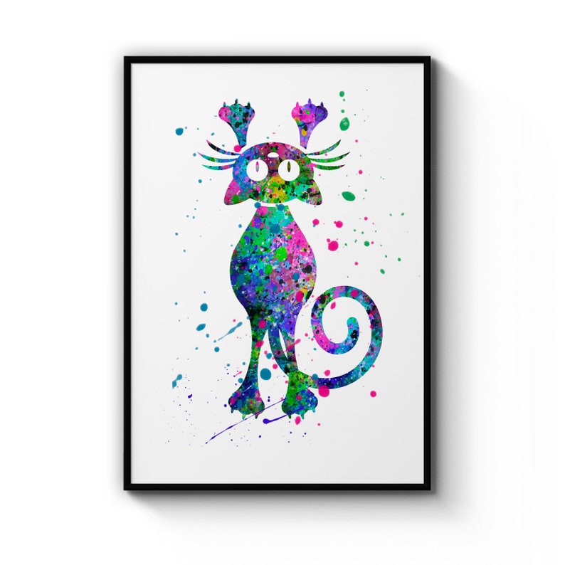 Curious Cute Cat Nursery Animal Affordable Poster Prints Wall Art Gift For Home Decoration 12x18 16x24 20x30 24x36 Inches