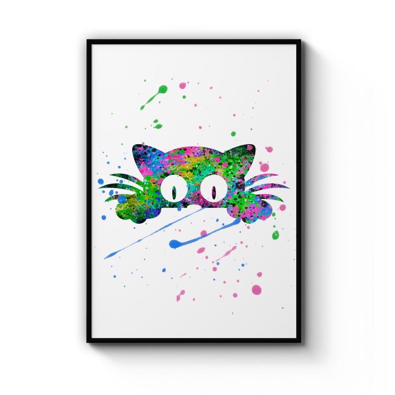 Curious Cute Cat Nursery Animal Affordable Poster Prints Wall Art Gift For Home Decoration 12x18 16x24 20x30 24x36 Inches