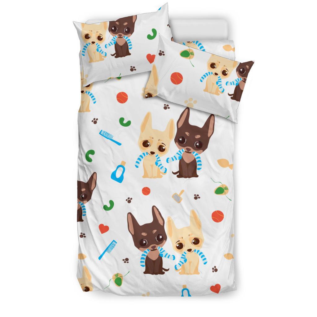 Cute Chihuahua Dog Pattern Bedding Comforter Set