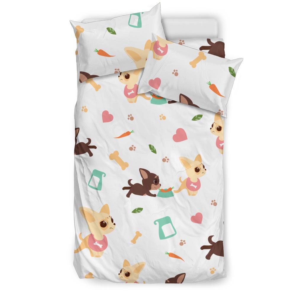 Cute Chihuahua Puppie Pattern Bedding Comforter Set