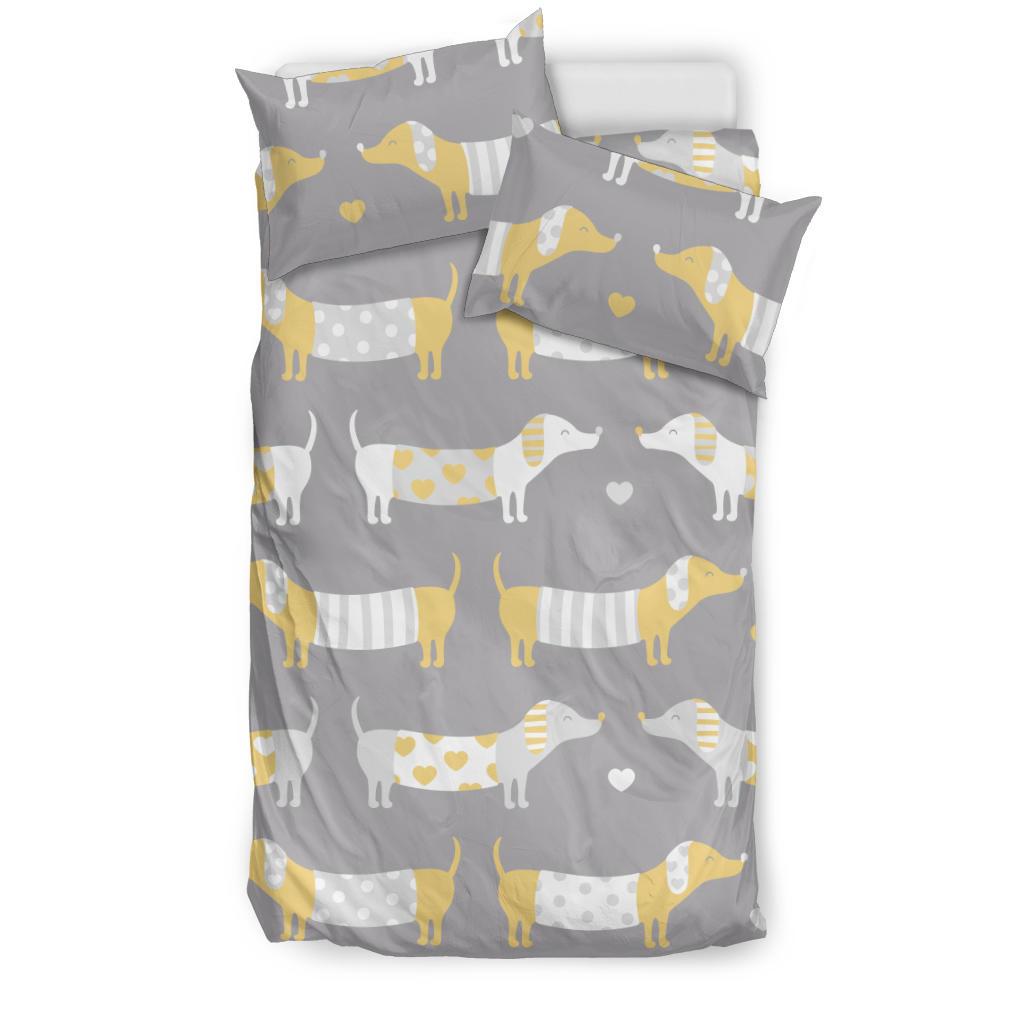 Cute Dachshund Dog Pattern Bedding Comforter Set