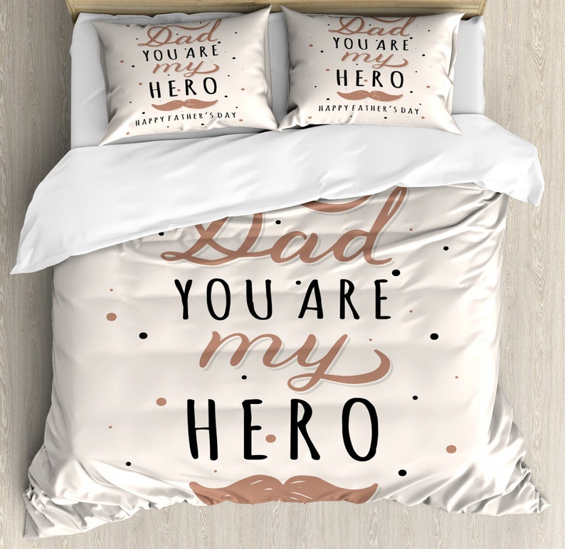 Dad You Are My Hero Bedding Comforter Set For Bedroom