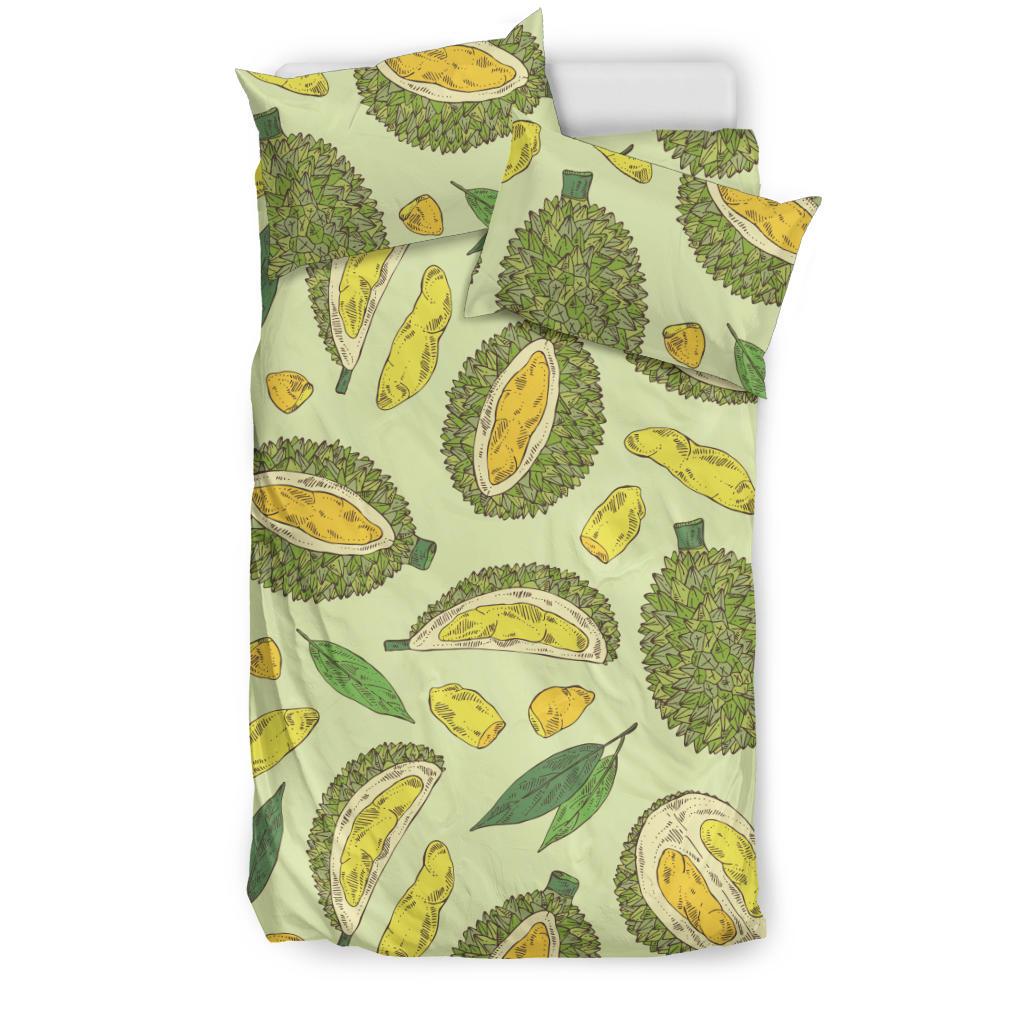 Durian Leaves Pattern Background Bedding Comforter Set